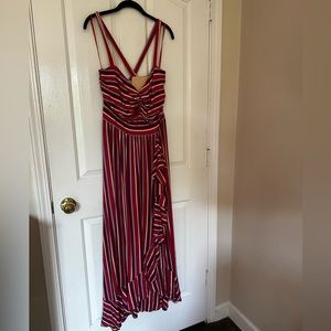 Anthropologie Maxi Striped Multi-Color Dress